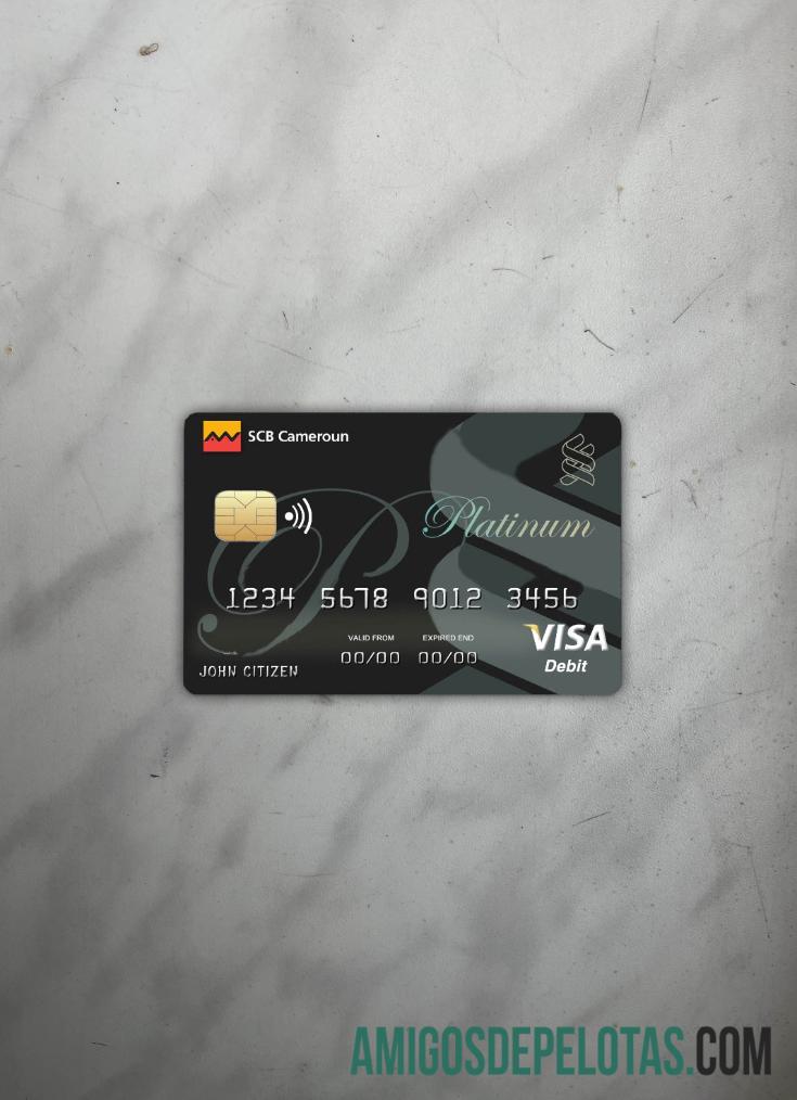 Camarões SCB Bank Visa Card Photolook Front amostra